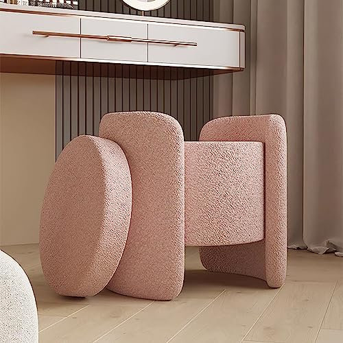Moderne Boucle Gepolstert Ottomane,Faux Pelz Vanity Hocker Mit Lagerung,Sherpa Stauraum Sitzbank Sitz,bequemer Pouf,niedlich Make-up Vanity Stuhl,armless Sofa Stuhl Für Schlafzimmer Wohnzimmer