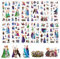 12 Sheets Frozen Stickers, 3D Puffy Stickers for Children, Elsa Stickers for Party Bags, Cute Stickers Kawaii for Girls, Movie Stickers for Laptop, Skateboard, Scrapbooking, Bedrooms