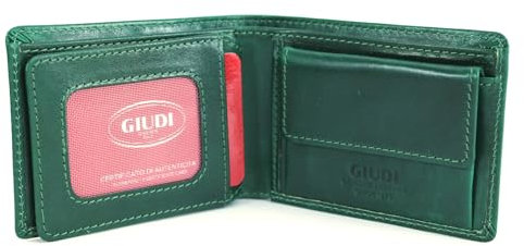 GIUDI Herren Geldbörse Klein (Grün)