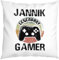 LIEBTASTISCH - Personalisiertes Kissen mit Spruch - Legendary Gamer - Geschenk für Junge Zocker - Geburtstagsgeschenk - Deko-Kissen - mit Füllung - 40x40cm