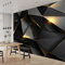 Fototapete Geometrische Dreidimensionale Linien 400x280 cm Tapete 3D Vlies Wanddeko Wallpaper Wandtapete Dekoration Study Zimmer Wohnzimmer Restaurant Cafe