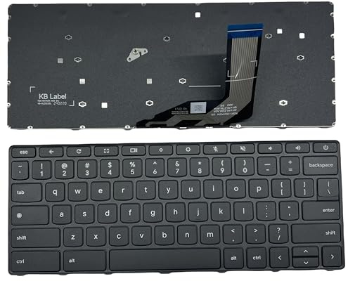 Clavier pour Lenovo 300e 500e Yoga Chromebook Gen 4 82W2 82W3 82W4 82W5 US Laptop 5N21L440385N21L44117 5N21L44029 (avec un bouton d'alimentation)