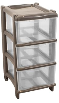 Gio'Style Essential Cassie Kommode | 3 Schubladen | Anthrazit | H 60 cm | Made in Italy