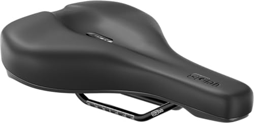 SQlab City Sattel 601 Ergolux 2.0, Trekking & City Fahrrad Sattel, Fahrrad Sattel in schwarz, 14 cm - 17 cm