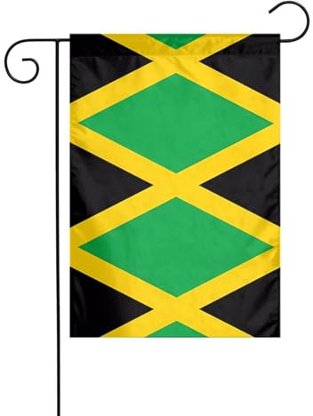 Wzywhj Bandera de Jamaica con impresión de bandera de verano para jardín, decoración de patio de doble cara, 12 x 18 pulgadas
