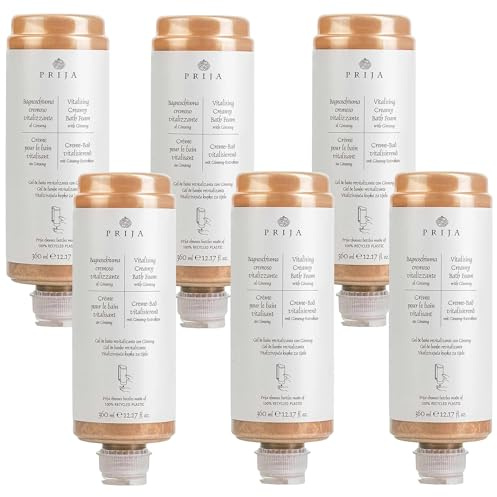 PRIJA Badezusatz mit Goldpartikeln und Ginseng, 360 ml (6x360ml, Ginseng)