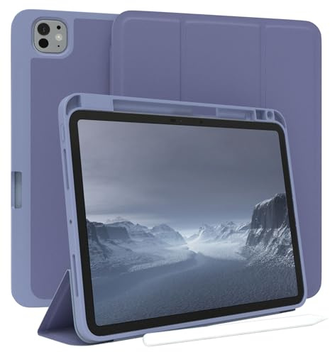 EAZY CASE - Schutzhülle mit Stifthalter für iPad Pro 11 (2025) Case Hülle mit Stifthalterung Tablet Cover Touchpen Smartcase aufstellbar Klappcase Auto Sleep Wake Up Etui EIS Blau