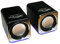 Xclio Digital Mini Stereo Aluminium Speakers Built in Sound Card Black with Blue LED USB