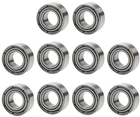 Pxyelec 5x10x4mm Miniatur Rillenkugellager Skateboard Kugellager MR105ZZ L-1050ZZ (10 Stück)