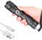 Poketman Rechargable LED Torch Adjustable Focus Tactical Flashlight Waterproof Powerful Handheld Torch Super Bright 2700lumens Pocket Torch for Outdoor Activities or Gift,5 Modes,USB Cable included