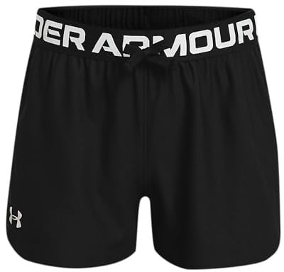 Under Armour Girls' Play Up Solid Shorts, Ultralight Girls Training Shorts, Breathable and Soft Ladies Gym Wear