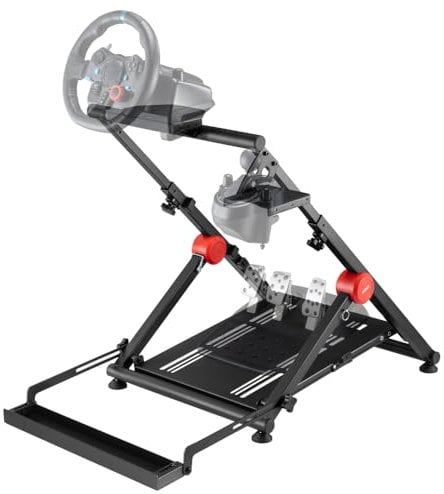 Wheel stand GT PRO V2 - Support Universel pour Volant Force Feedback, pédalier et boite de vitesse compatible avec les volants Logitech, Thrustmaster, Fanatec et MOZA. Idéal pour la Simulation auto.