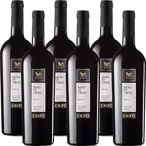 Grifone Nero di Troia IGP | Vino Rosso della Puglia | Cantine Crifo | 6 Bottiglie 75Cl | Idea Regalo