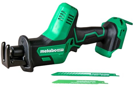 Metabo HPT 18V Cordless One-Handed Reciprocating Saw, Lightweight Design, Compact Saw Size, High-Speed 3,200 Strokes Per Minute, Versatile Blade Compatibility, LED Light, CR18DAQ4