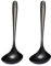 MBBITL Cucharón de sopa negro 304 de acero inoxidable Cuchara de cocina para servir salsa servidor