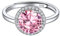 ChicSilver Silber verstellbarer Fingerring für Damen Mädchen Trendiger Ring mit Rund Turmalin Gebursstein Hochzeitsring Verlorbungsring Ehering