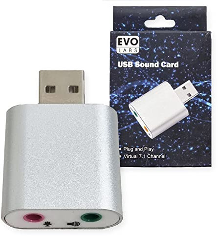 Evo Labs Carte son USB Virtual 7.1 canaux Plug and Play