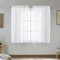 OVZME Weiße durchsichtige Vorhänge, 114,4 cm lang, 2 Stoffbahnen, Stangentaschen, Voile-Vorhänge für kleine Fenster, je 107,7 x 114,7 cm.