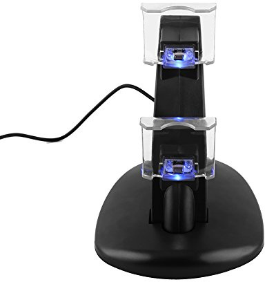 Caricatore per Controller Supporto per Docking Station per Caricabatterie Doppio USB per Controller 4Slim/Pro