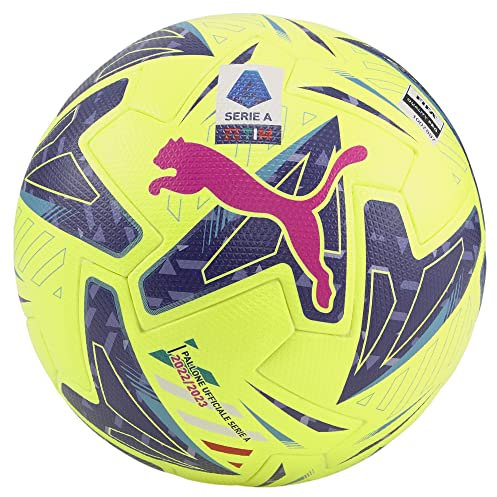 PUMA Orbita Serie a (FIFA Quality Pro) Matchbälle, Lemon Tonic-Navy Blue-Sunset Glow, 5