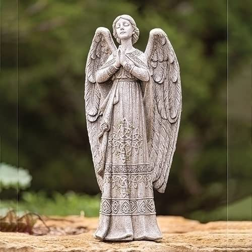 Roman Joseph's Studio, Garden Statuary Collection, 46,4 cm H keltische Engelsstatue, Heimdekoration, Teufelgeschenk, Gebetsinspiration (25,4 x 12,7 x 45,7 cm)