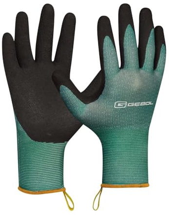 Gebol Salvia Gartenhandschuhe, Gr. 9/L, atmungsaktiv, Damen & Herren, EN388 | Für Werkstatt, Bau & Industrie, sicherer Halt bei jedem Griff, feines Tastgefühl, angenehme Passform, elastischer Bund