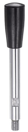 sourcing map Serrage Poignées M8 Filetage 116mm (4.6) Longueur Chrome Plaqué Tournant Manivelle Poignée Poignée Volant Vis Tige pour Tour Machine