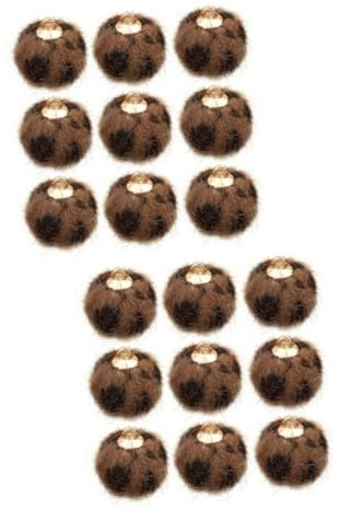 VILLCASE 48 Stk Pompons Aus Wolle Legierungsperlen Für Die Schmuckherstellung Damen Armband Kleiner Bommel Armbänder Für Frauen Pom-pom-bälle Aus Garn Fräulein Flauschige Anhänger