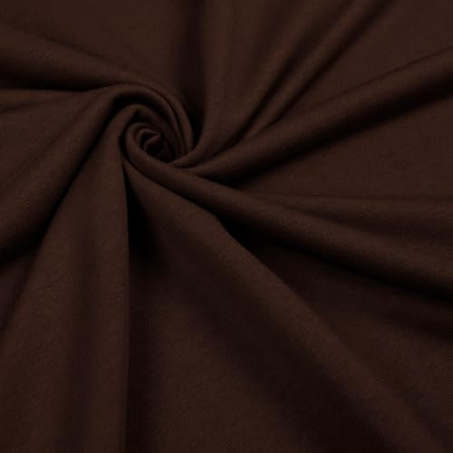 PINSOLA Sweatstoff Meterware | Uni Sweat Stoff | Öko-Tex 100 zertifiziert | Stoff für Sweatshirts, Kleider Trainingsanzüge, Leggings | verschiedene Farben | 1 Stück= 0.5 m | Braun