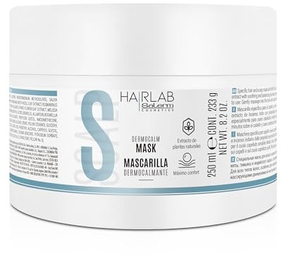 SALERM - Beruhigende Haarmaske - Dermocalm Hair Lab - 250 ml - mit Hamamelis, Rosmarin, Minze und Thymian - Sanfte Reinigung - Beruhigt und gleicht empfindliche Kopfhaut aus - Parabenfrei