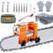 Haishine Chainsaw Sharpener Jig, Chainsaw Sharpening Tool Kit Chainsaw Sharpener with 6Pcs Sharpening Stones, Portable Chainsaw Sharpening Suitable for All Kinds of Chainsaw