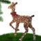 Glitzerndes Weihnachts-Rentier | Weihnachten Glitzerndes Rentier mit warmweißen LED-Lichtern - beleuchtete Hirsch-Hofdekorationen für Weihnachtsfeiern, Gärten, Balkone, Gehwege Meindin