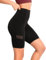 Yvette Leggings Short de Sport Femmes Mesh Opaque Taille Haute avec 2 Poches Latérales Yoga Running Fitness Noir L