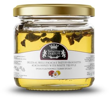 Valnerina Tartufi Délices au Miel d'Acacia et Truffe Blanche Pot de 100 gr | Spécialité Gastronomique pour Fromages
