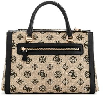GUESS Loralee Status Satchel Black Logo