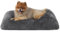 BEDSURE Flauschiges Hundebett Grosse Hunde - 61x45x8 cm Hundebett waschbar für große Hunde, rutschfeste Unterseite, plüsch Hundekissen Grosse Hunde, Dunkelgrau