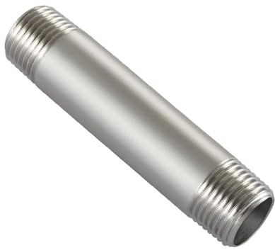 Beduan Stainless Steel Pipe Fittings 1 NPT x 1 NPT Male Threaded, 8 Length Nipple Cast Pipe for Air Water Fuel Gas