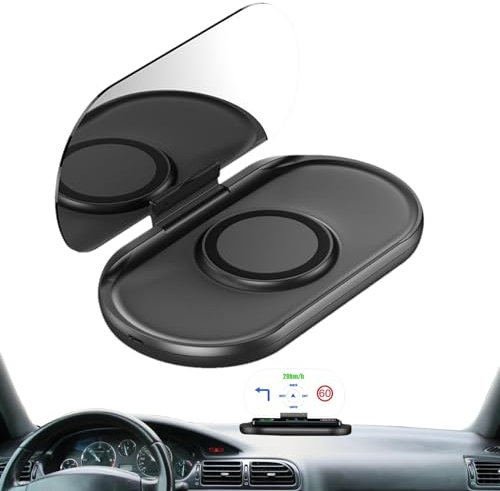 Auto-Navigator kabellos, Navigator fürs Auto | HUD-Navigationssystem mit einstellbarem Winkel,Perspektivenlinsen-Navigationssystem, Einstellbarer Winkel, magnetisches kabelloses Schnellladen