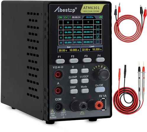 DC Power Supply with Digital Multimeter 2 in 1 Functions, 60V 10A 300W | Adjustable Variable Bench Power Supply, High Precision Multiple Protections with 2.8 inch LCD