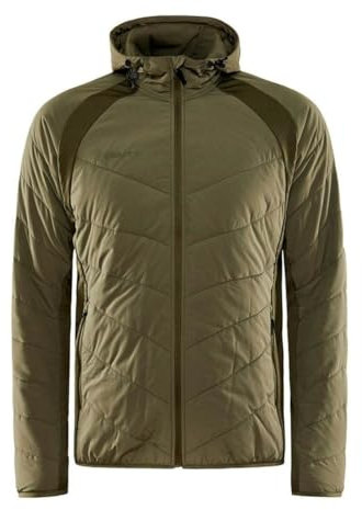 Craft ADV EXPLORE HYBRID JACKET M | Übergangsjacke Herren M | Rift | Leichte, wattierte Jacke mit Jersey-Stretcheinsätzen | Verstellbare Kapuze | Mit Taschen | Leichte Windjacke Herren
