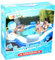 Splash Mania Family Lounge Pool, 4 Seater Inflatable Paddling Pool with Lounge Chairs & Cup Holders, Durable PVC, 183x183x51 cm, Easy Drain Plug