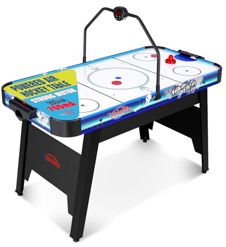 58 Air Hockey Table, Arcade Style with Powerful 700mA Motor, Accurate Digital LED Scoreboard on Overhead Gantry, Includes 2 Pucks and 2 Pushers
