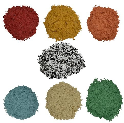 Farbchips Dekochips 3kg Grau Farbflocken für Epoxidharz Bodenfarbe, Bodenbeschichtung, Betonfarbe I Innen & Außen I Garage, Keller, Terrasse