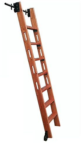 YUSAJJ Sliding Hardware Rolling Library Kit Rolling Library Ladder Heavy Duty Slide Rails Hardware Kit | Sliding Ladder Rail Track Kit | Rolling Ladders for Bookshelf Warehouse Bar Closet