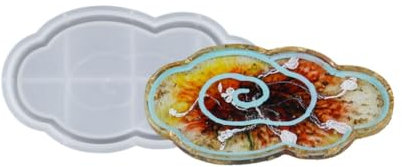 Moldes de bandeja para collar para mujer, bandeja de almacenamiento de joyas, soporte para velas, molde para plato, recipiente de resina, molde de fundición
