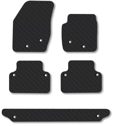 Volvo XC90 (2002-2014) 5mm Rubber Car Mats | Heavy Duty Rubber Tailored Fit Floor Mats Full Coverage Durable Waterproof Accessories Easy Clean Anti Slip Made in the UK