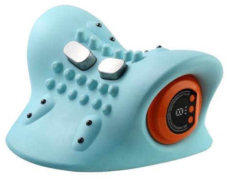 PLLYPE EMS Nackenmassagegerät Elektrisch mit Wärme, Hugterra Massager, Kabelloses Nacken Massagegerät, mit 3 Modi, 6 Einstellbare Frequenzen, für Nacken Schulter Rücken