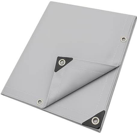 Industrieplane PVC Abdeckplane Grau LKW Plane 550 g/m² wasserdicht Schutzplane mit Messingösen alle 50 cm wetterfest robust langlebig 2 Meter x 3m