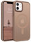 GaoBao for iPhone 12 Mini Case,[Compatible with MagSafe] Slim Fit Magnetic Phone Case Translucent Matte Back Thin Shockproof Protective Cover for iPhone 12 Mini 5.4,Brown