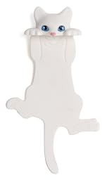 Lesezeichen Katze weiß Accessoires für Leseratten ca. 9,6 x 5,6 x 0,12 cm